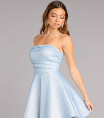 Chloe Glitter A-Line Mini Dress