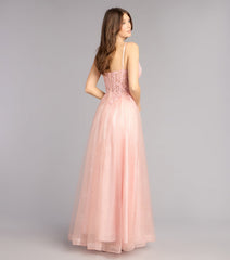 Lexi Glitter Corset A-Line Ball Gown