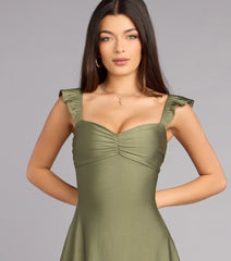 Flirt Mode On Lace-Up Mini Dress