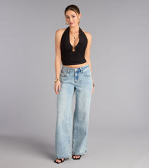 On Repeat Tie Back Halter Top