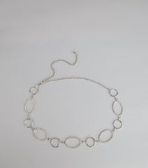 Glow Theory Rhinestone Oval Belt