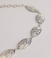 Cool Girl Edge Concho Chain Belt