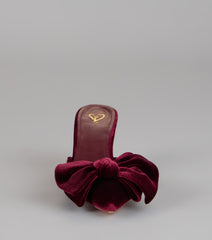 Romance Hour Velvet Bow Mules