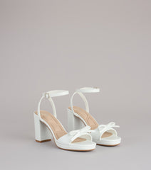 Chic Little Bow Platform Heels