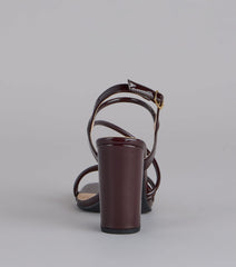 Sleek Lines Strappy Block Heels