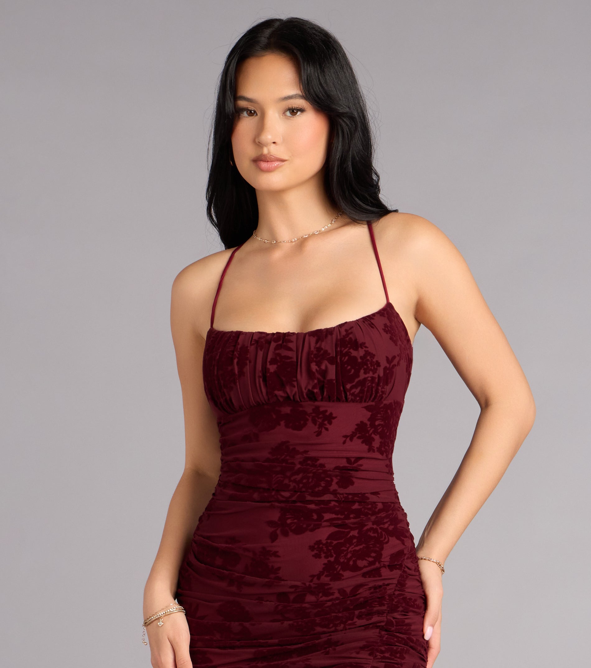 Mandy Strappy Tie-Back Mermaid Formal Dress