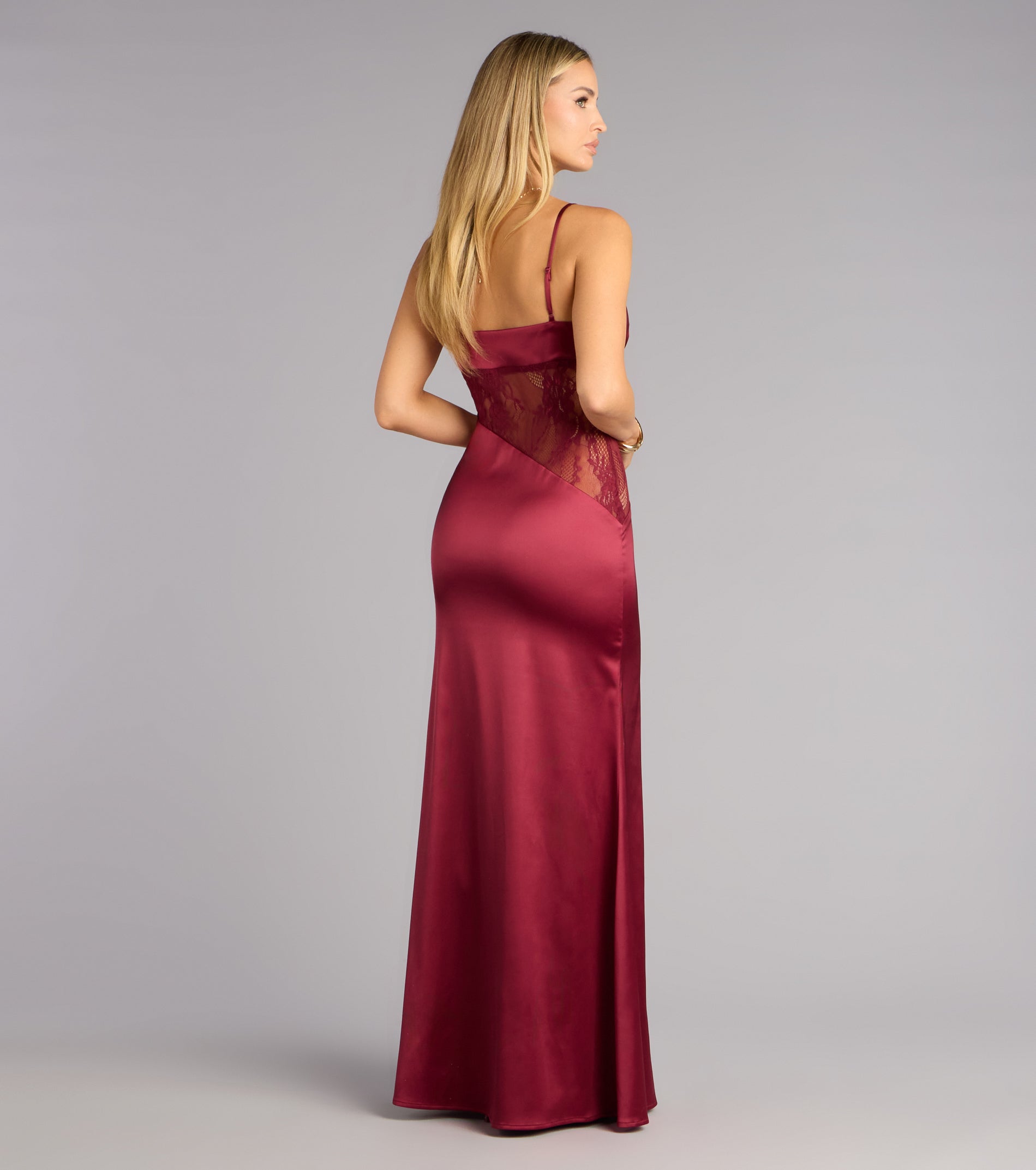 Angelica Lace Satin Mermaid Formal Dress