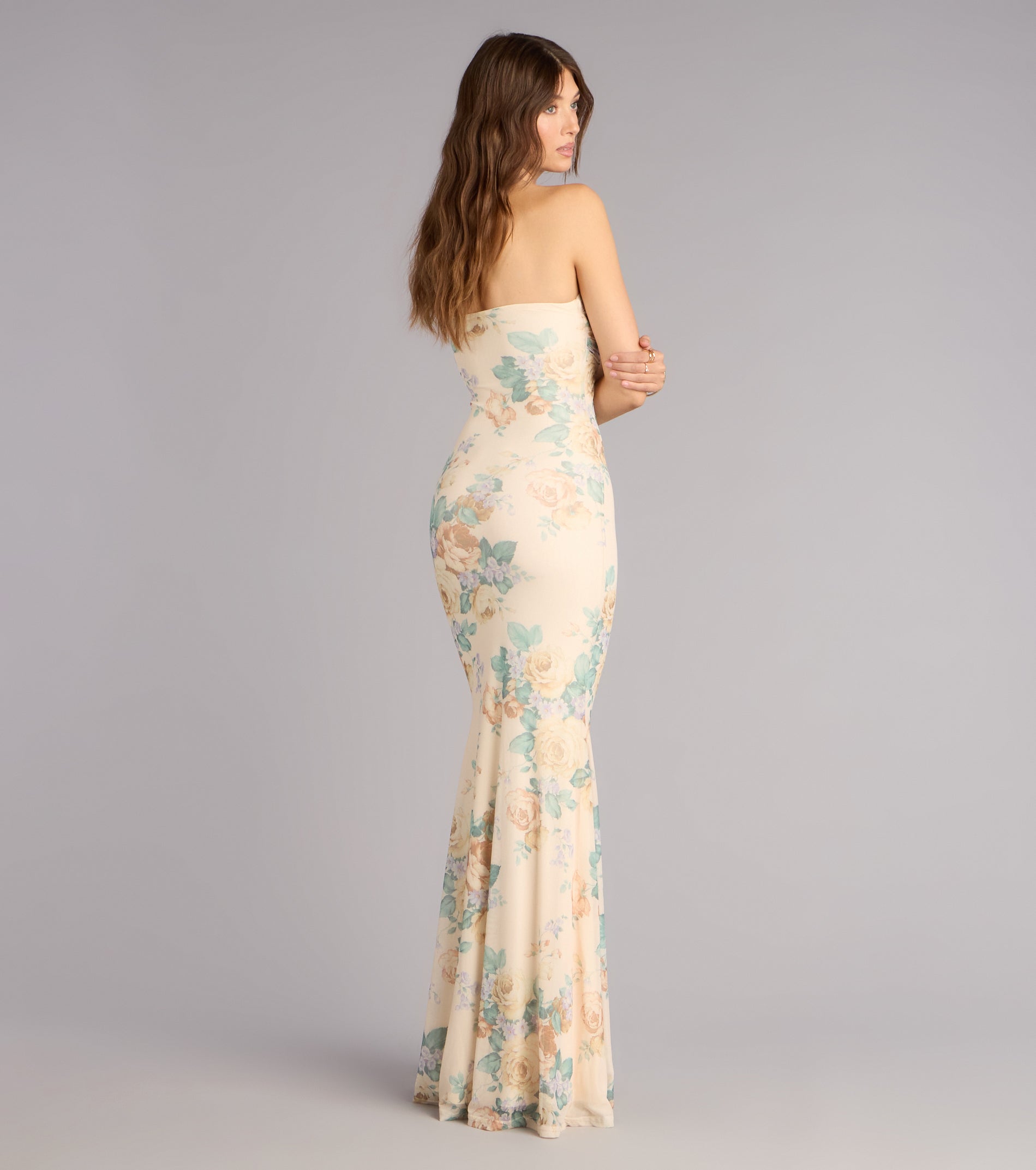 Beth Floral Mermaid Formal Dress