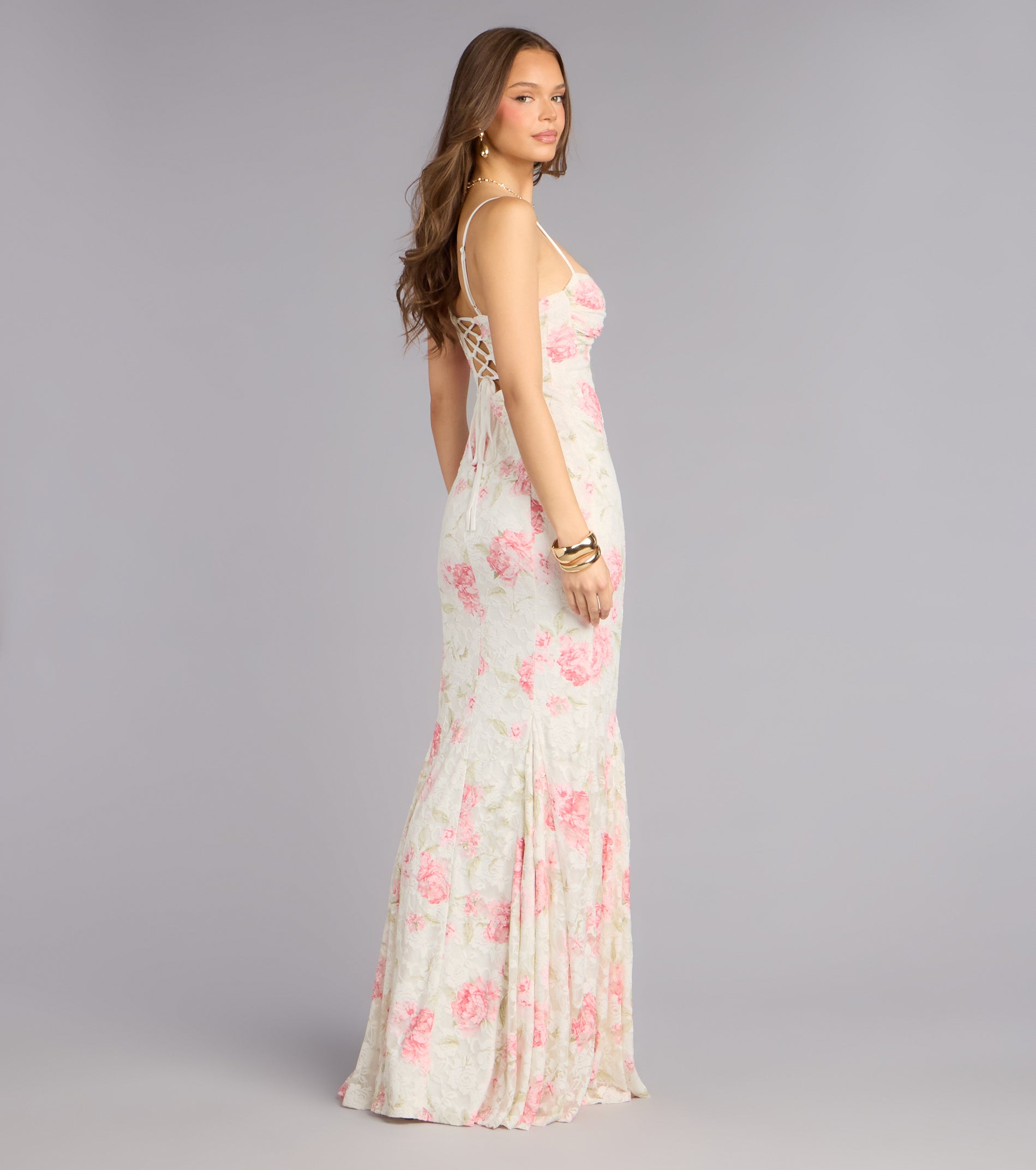 Preston Floral Lace Mermaid Formal Dress