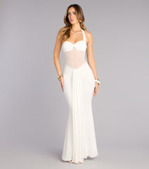 Tori Mesh Mermaid Formal Dress