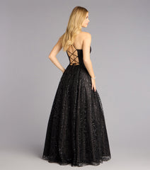 Maizie Glitter A-Line Ball Gown