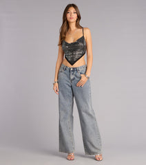 Nightglow Tie-Back Rhinestone Top