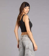 Sweet And Spicy Cherry Graphic Crop Top