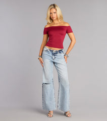 Simply Styled Off-The-Shoulder Top