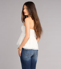 Effortless Charm Babydoll Halter Top