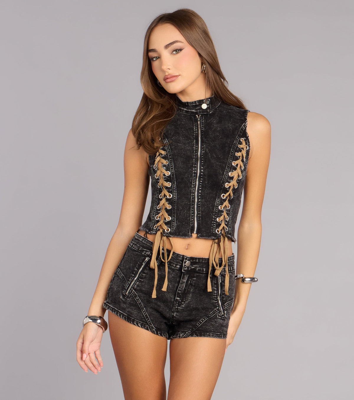Desert Nights Lace-Up Moto Vest