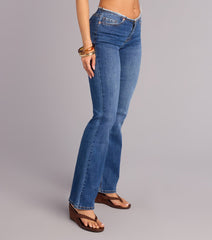 Undone Edge Low Rise Bootcut Jeans