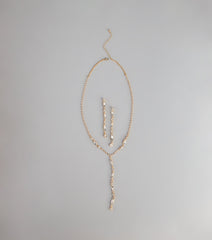 Luxe Glow Necklace And Earrings Set