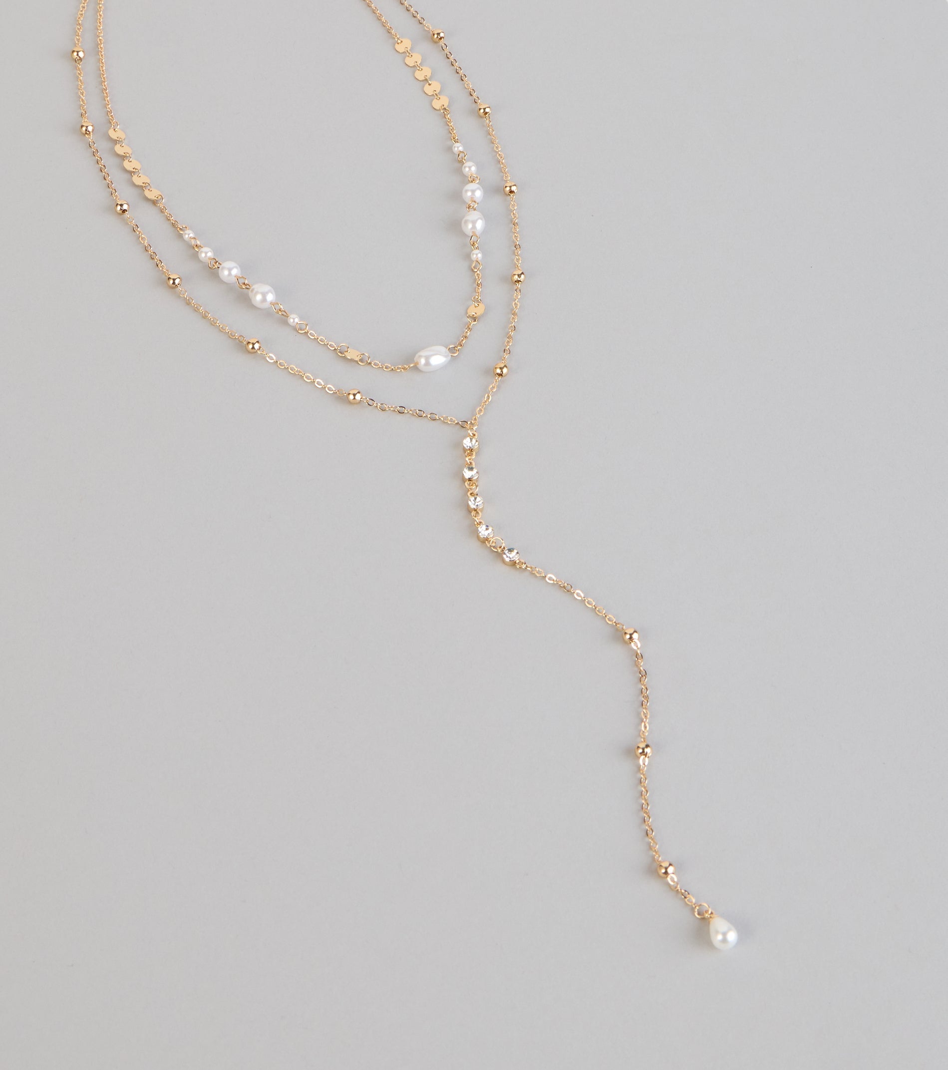 Effortlessly Elevated Pearl Beaded Lariat Necklace