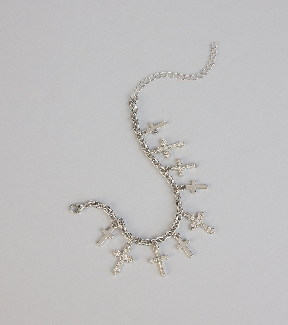 Chic Shine Cross Charm Bracelet