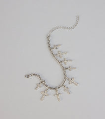 Chic Shine Cross Charm Bracelet