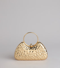 Party Plans Metallic Clutch Bag